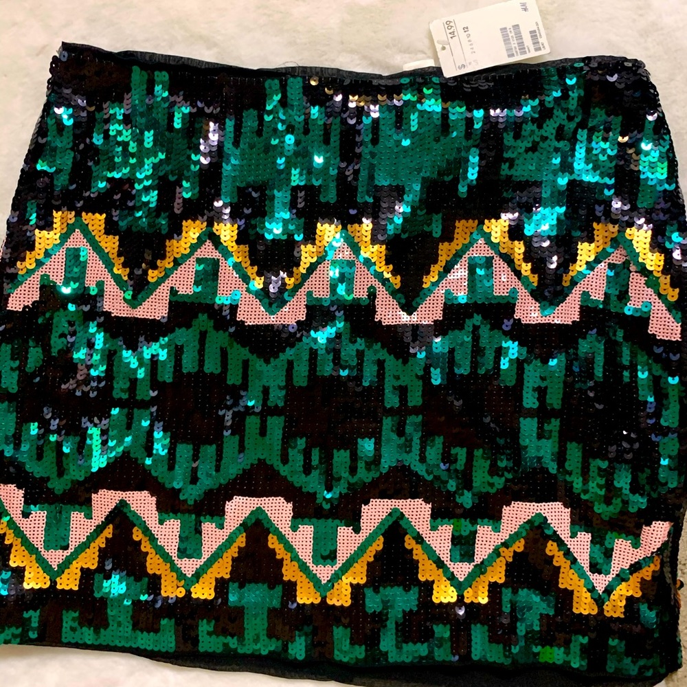 Sequin mini skirt